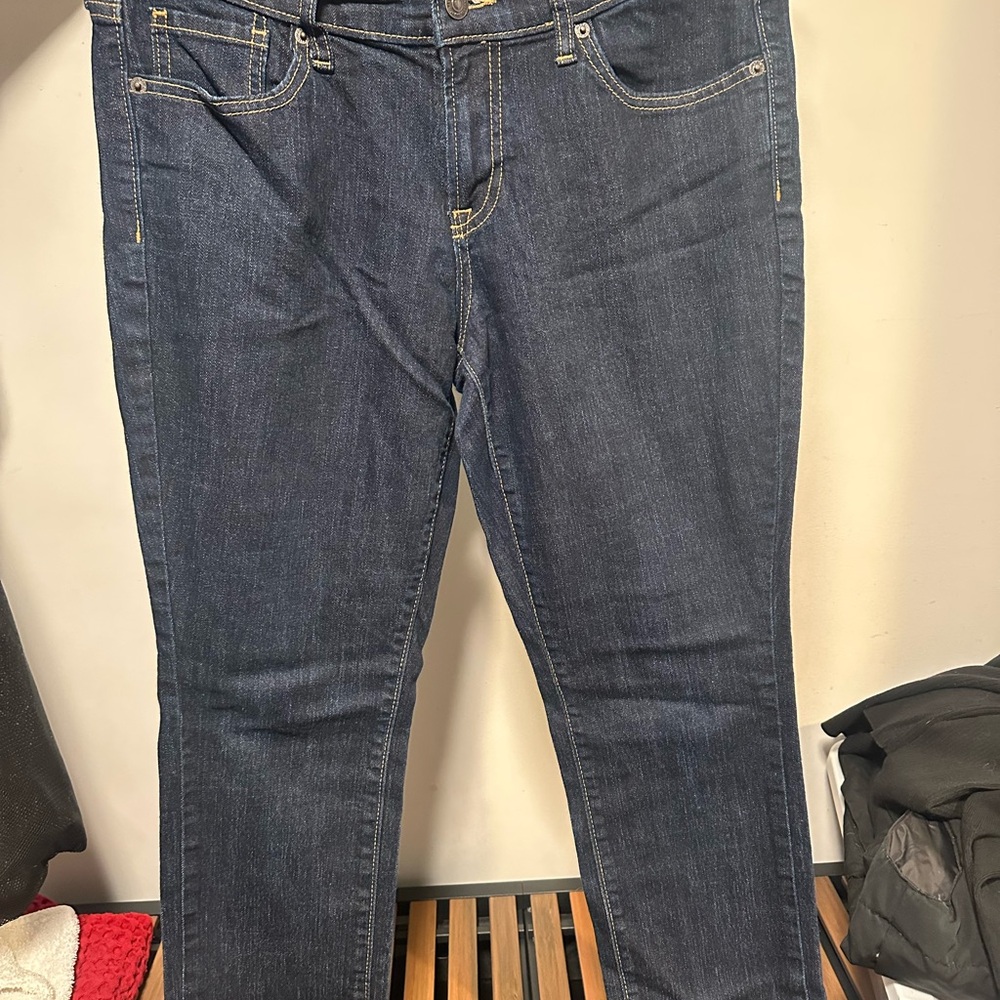 Old Navy Women's Straight Leg Dark Blue Jeans